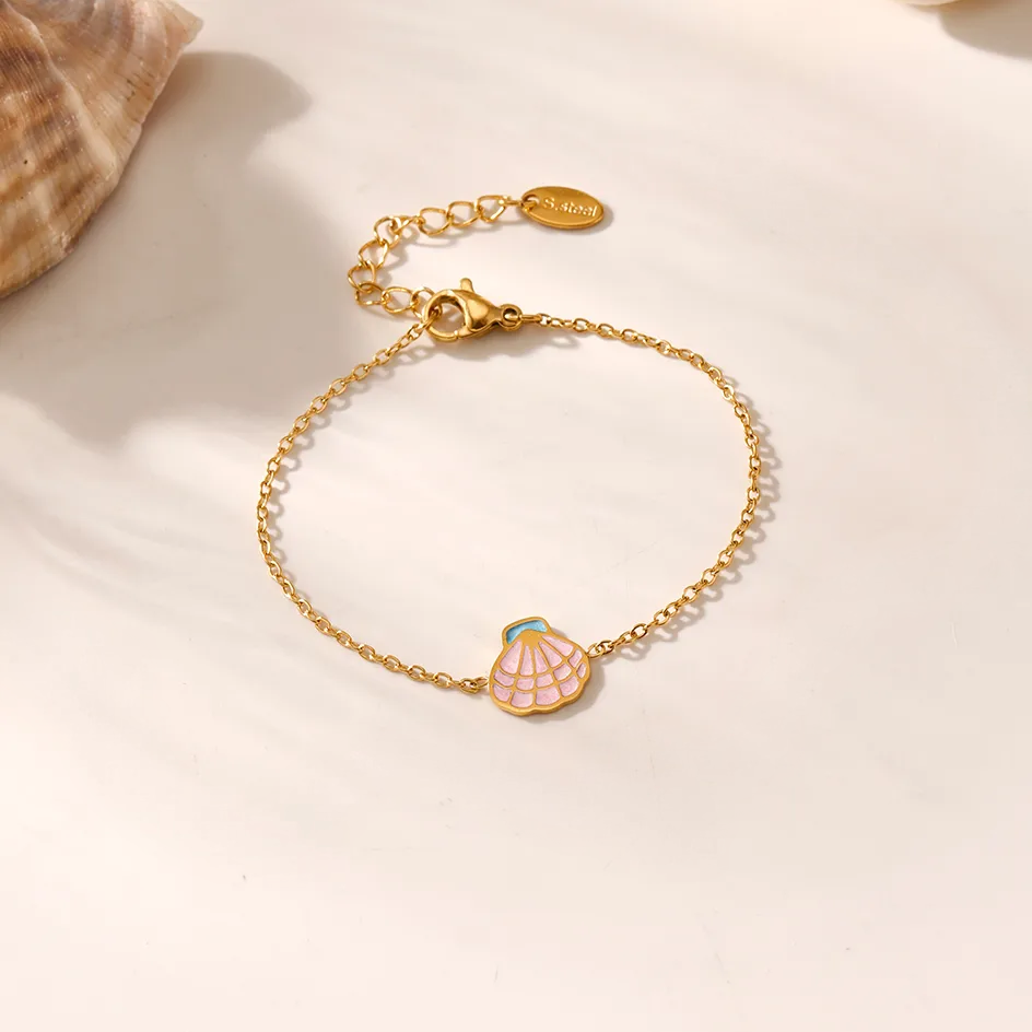 Aquaria Seashell Bracelet for Kids - 18K Gold Plated