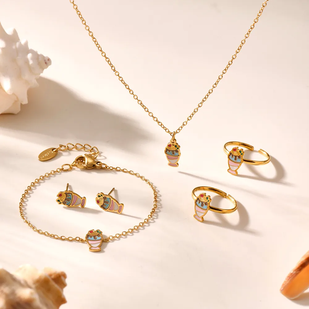 Frosty Sundae Full Set Jewelry for Kids - 18K Gold Plated