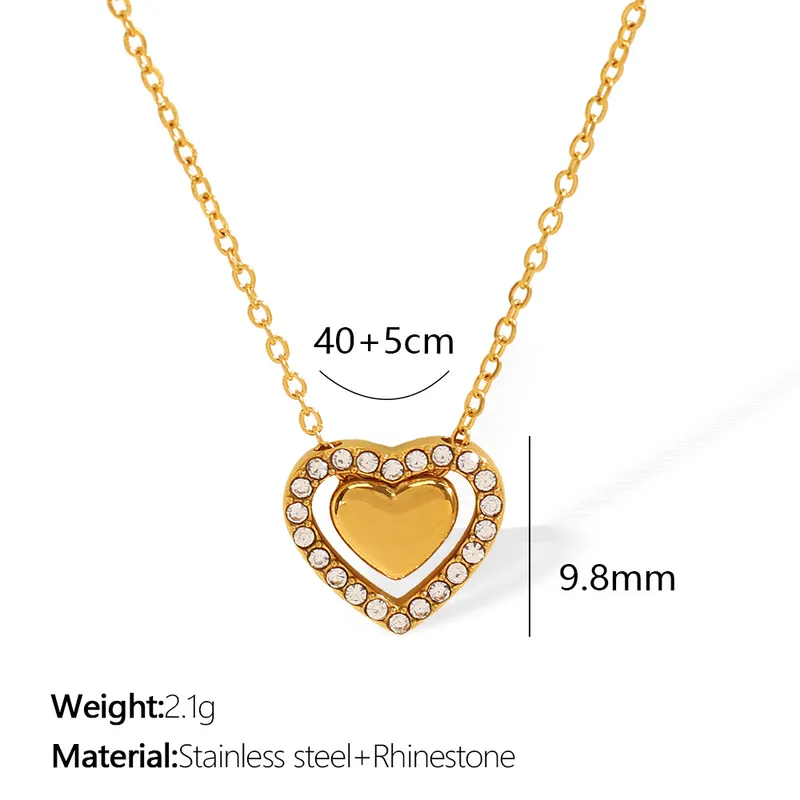 Velora Heart Necklace for Women - 18K Gold Plated