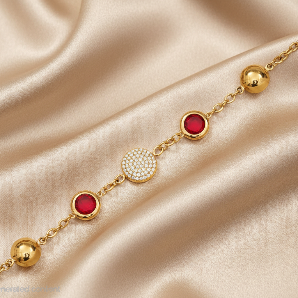 Rouge Elegance Bracelet For Women - 18K Gold Plated