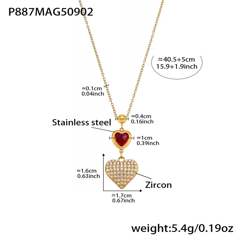 Ruby Sonata Necklace For Women - 18K Gold Plated