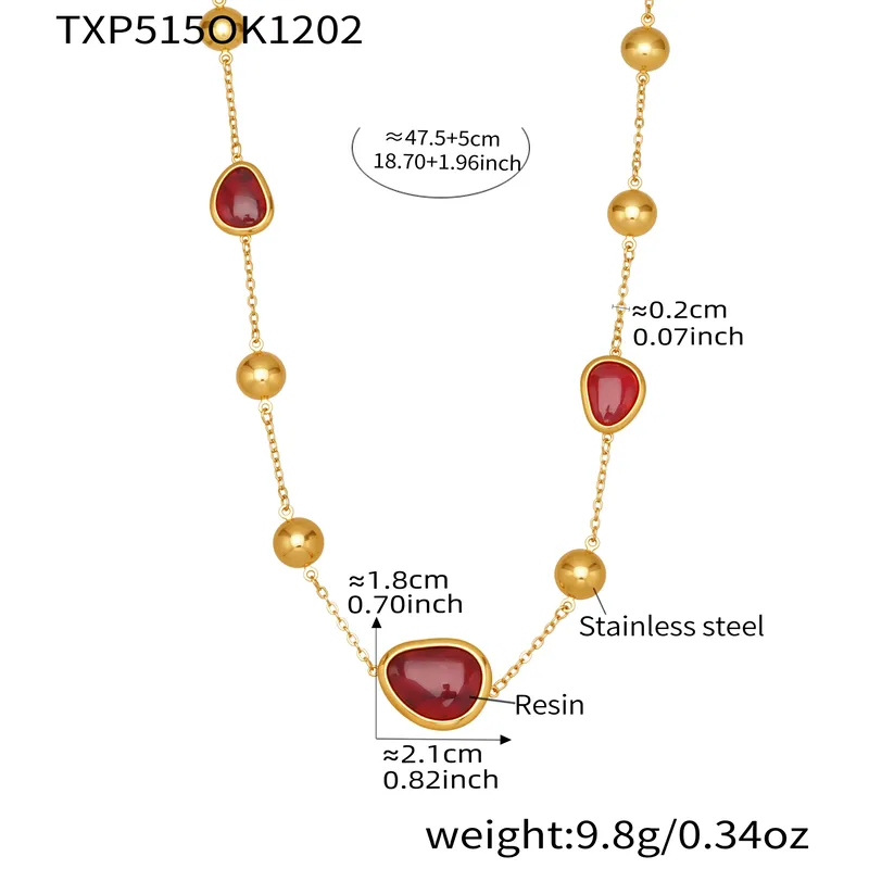 Rouge Elegance Necklace For Women - 18K Gold Plated