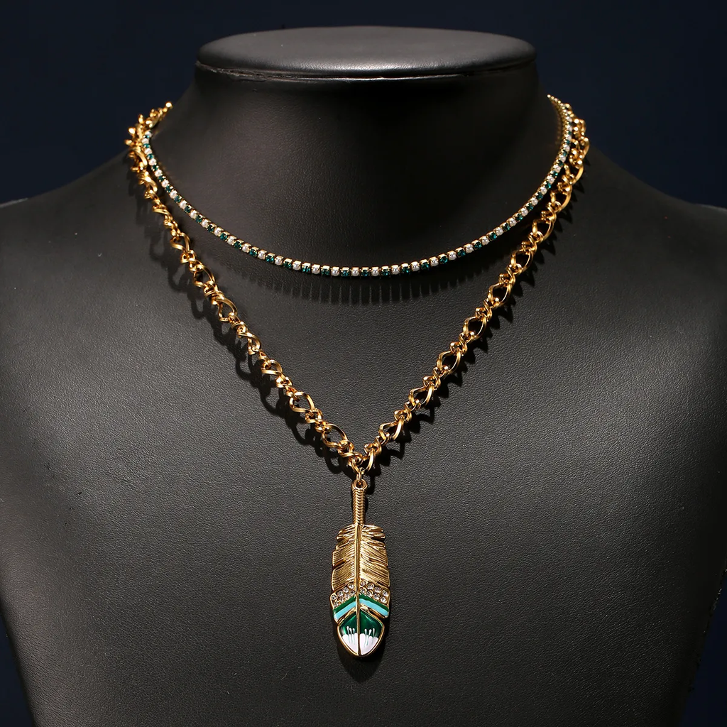 Nomad Feather Necklace for Women - 18K Gold Plated
