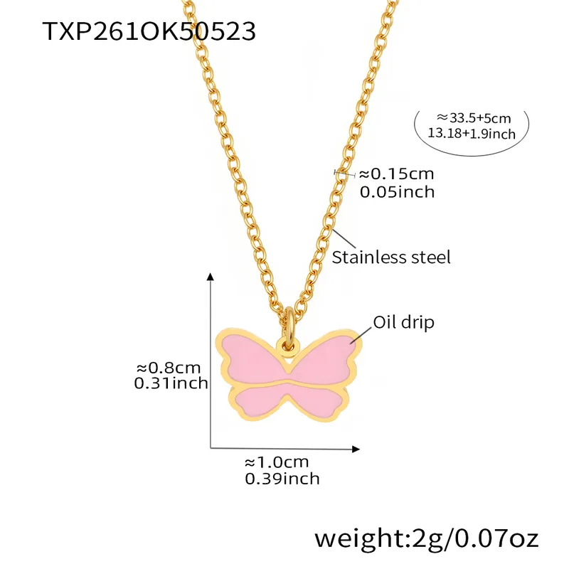 Rosy Wings Necklace For Kids - 18K Gold Plated