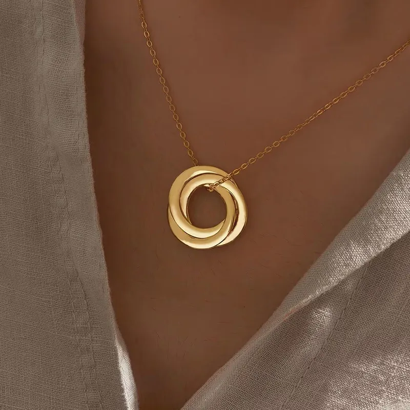Eterna Circle Necklace For Women - 18K Gold Plated