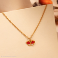 Cherry Wings Necklace For Kids - 18K Gold Plated