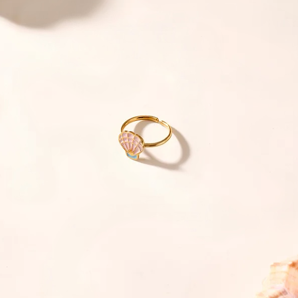 Aquaria Seashell Ring For Kids - 18K Gold Plated