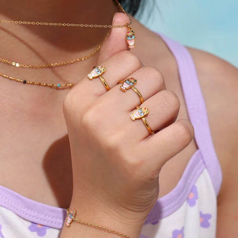 Frosty Sundae Full Set Jewelry for Kids - 18K Gold Plated